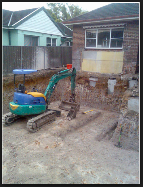 Excavation for Renovation dilapidation report