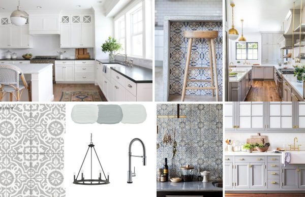 Kitchen design mood board colour and fixture