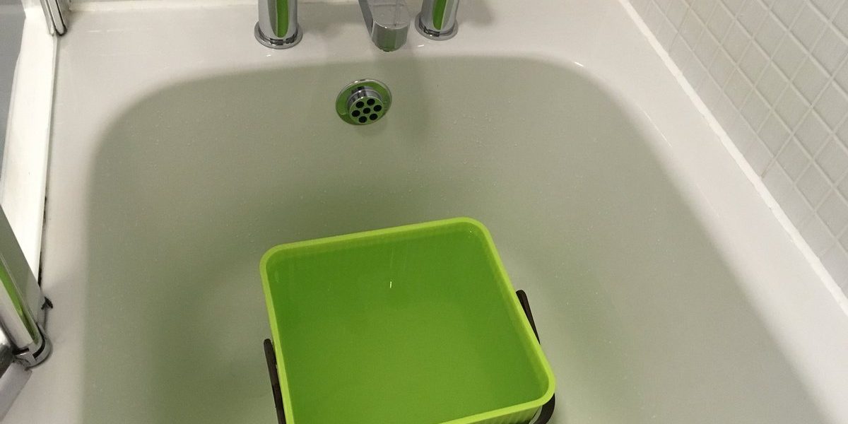 Collecting wasted bathroom water