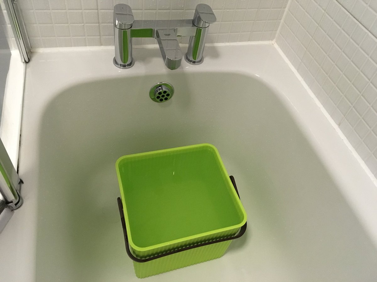 Collecting wasted bathroom water