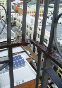 Corroding Balustrade - Building Inspection